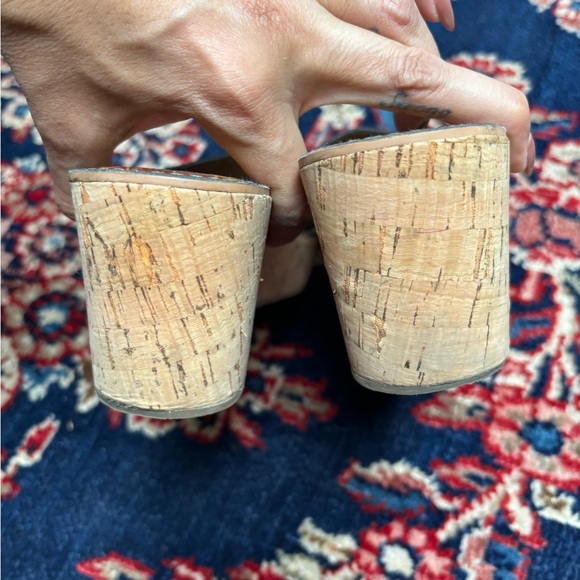 Sam Edelman Reid platform cork wedge sandals size 8 - Picture 5 of 6